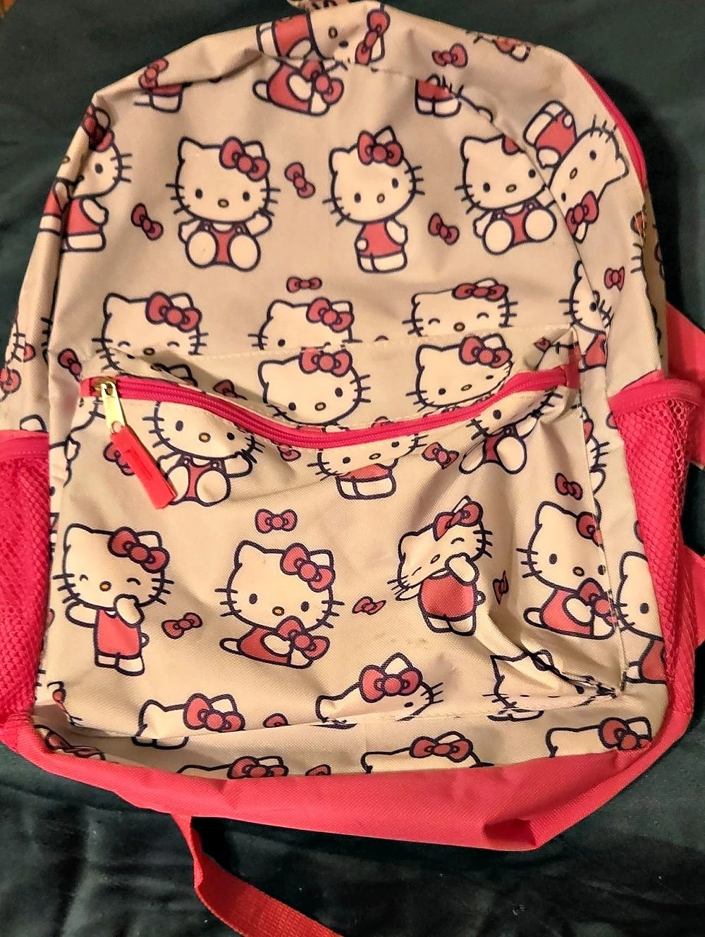 Hello Kitty Sanrio Backpack NWT Pink All Over Print School Bag 16x15